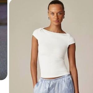 Classic White Cap-Sleeve Women’s Top